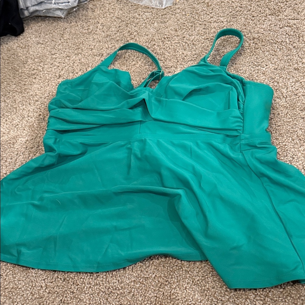Shade & Shore Green Swim Dress